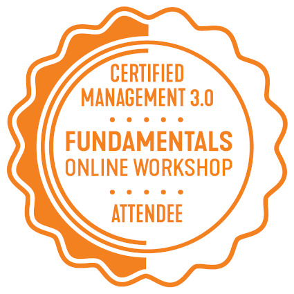 Management 3.0 Fundamentals Online Workshop Badge