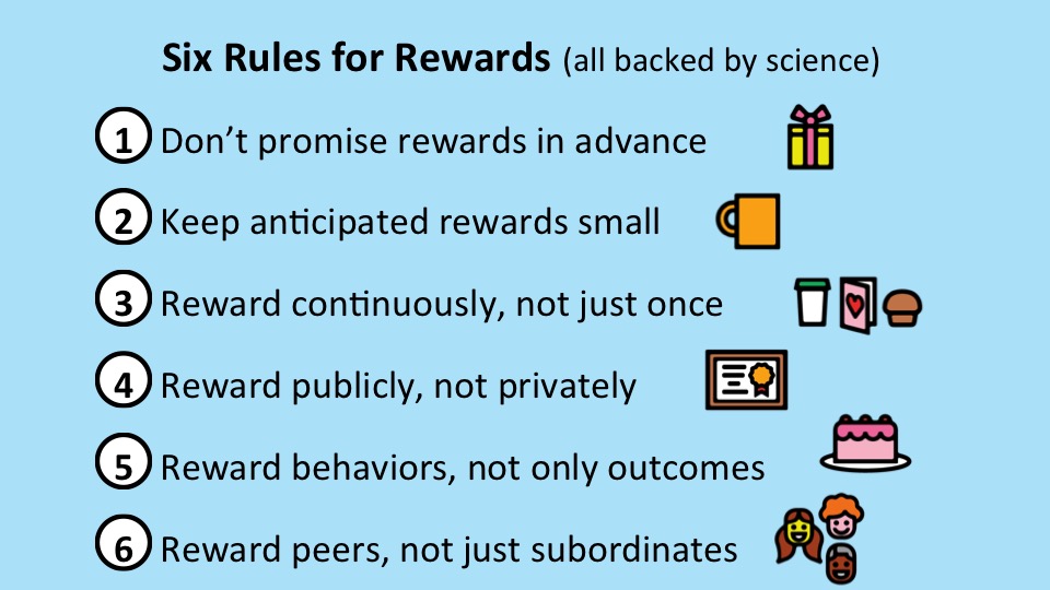 six rules for rewards