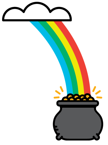 At the end of the rainbow... Pot of Gold
