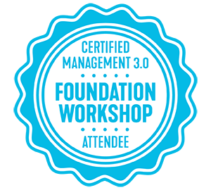 Selo do Workshop Management 3.0 Foundation