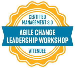 Asistente del taller de liderazgo de cambio ágil de Management 3.0 certificado