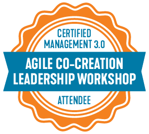 Asistente certificado al taller de liderazgo en cocreación ágil de Management 3.0