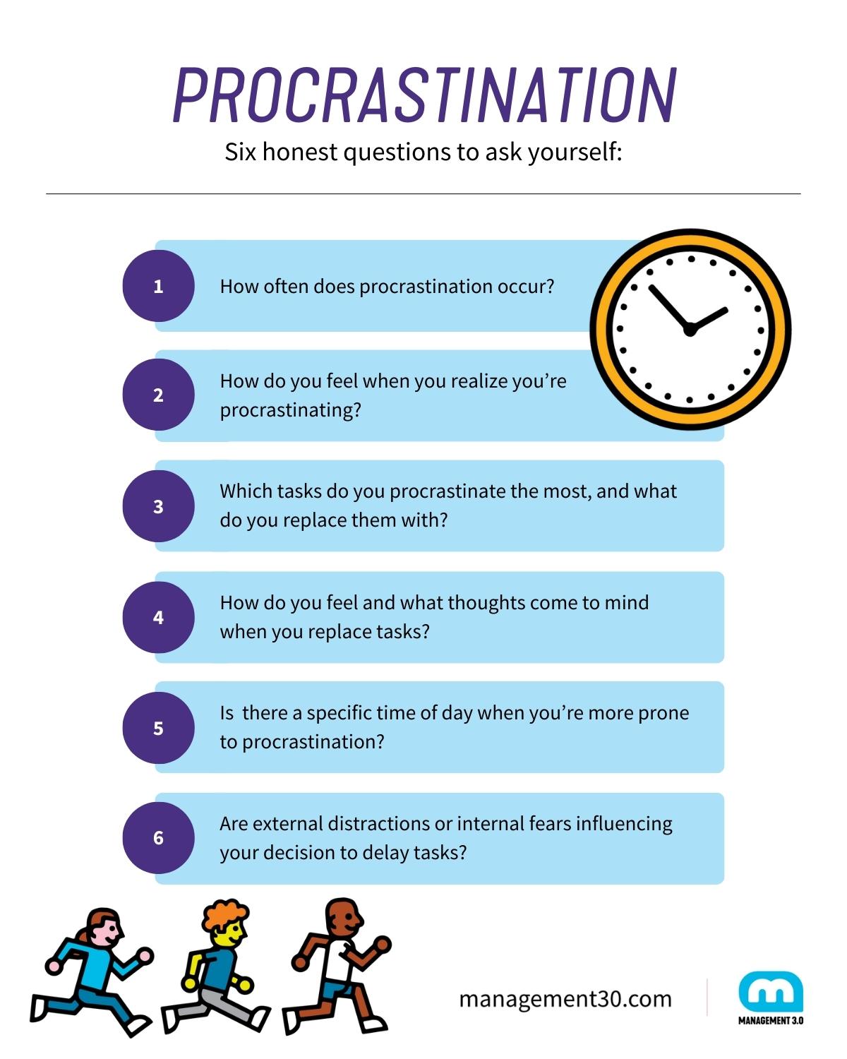 Overcoming Procrastination: Six honest questions to ask yourself